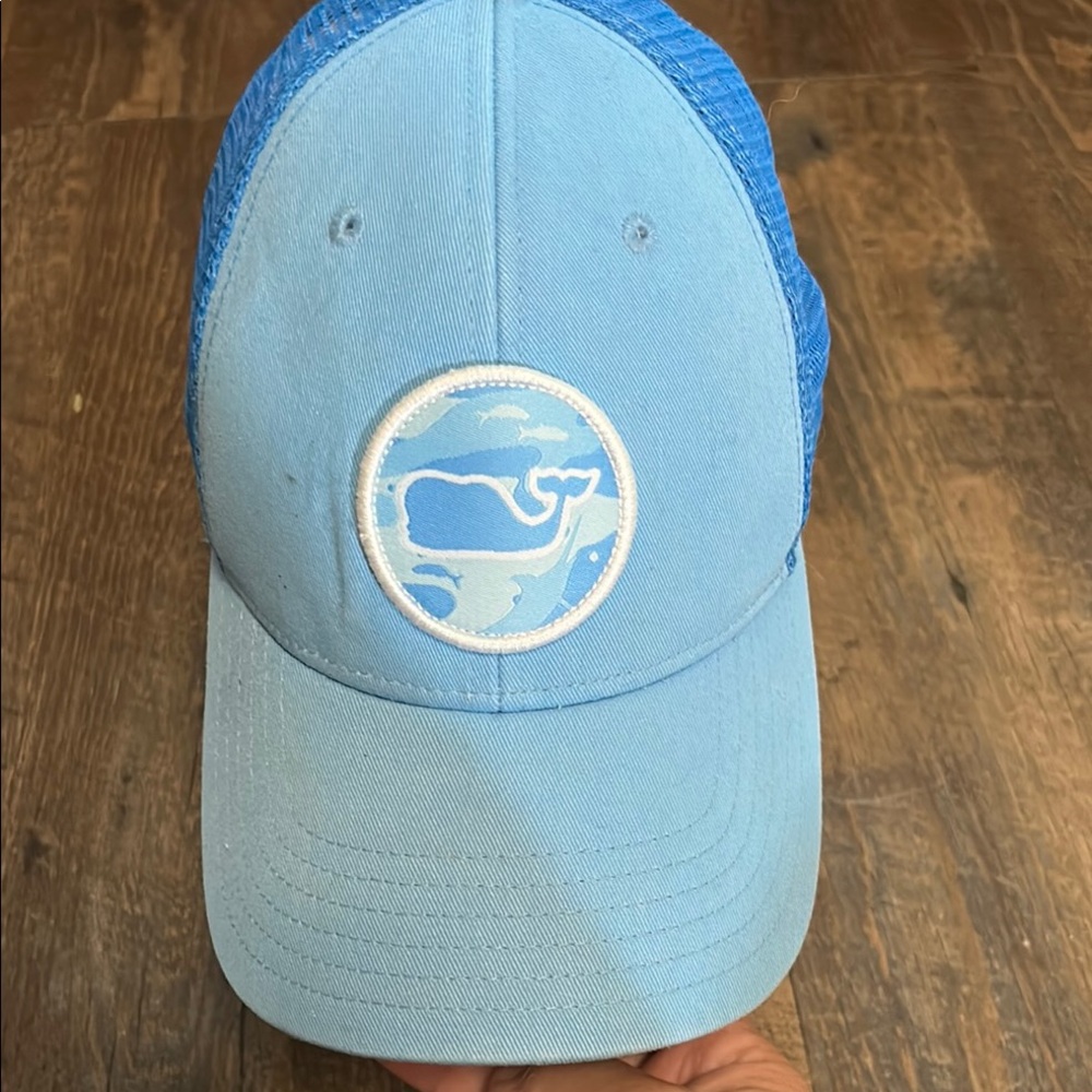 Vineyard Vines Blue Embroidered Whale Logo Cap Hat Strap back Unisex